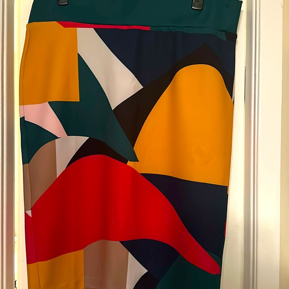 Eloquii Neoprene Pencil Skirt, size 20. Multicolor